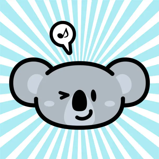Vector illustration of Cute character design of the koala