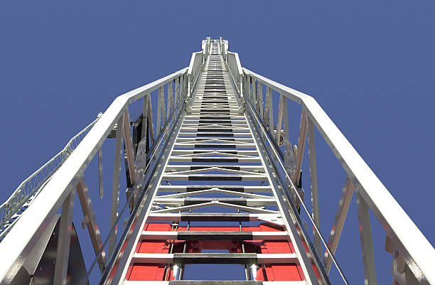 Fire engine ladder 2 stock photo