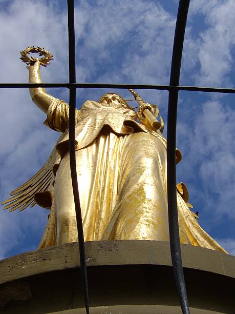 Berlino. Siegessäule di Statua in oro - foto stock