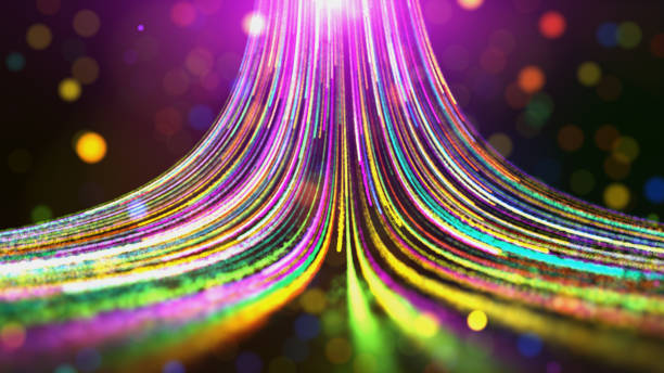 istock LGBTQ Pride Month abstract colorful motion. Glow light trail with multi-colour particles background. 1404106531