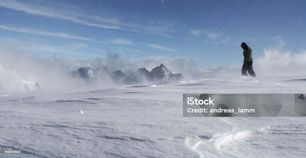 Randonnée dans la neige - Photo de Mont Zugspitze libre de droits