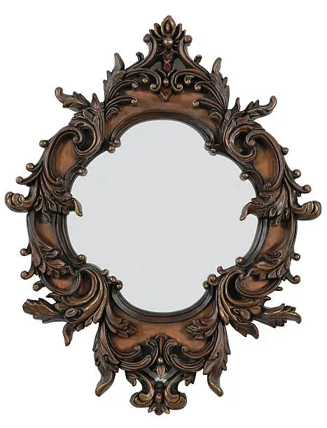 wood carved frame with clipping