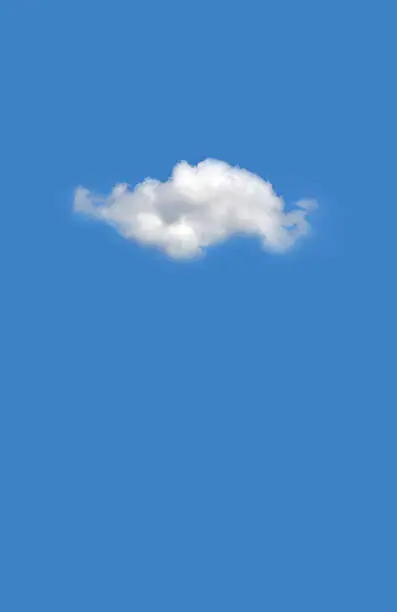 Photo of A picture of a cloud in an empty sky