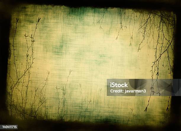 Grunge Floral Frame Stock Photo - Download Image Now - Abstract, Aging Process, Antique