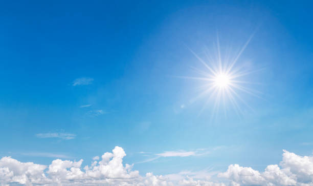 istock beautiful blue sky with white cloud in sunrise 1404118106