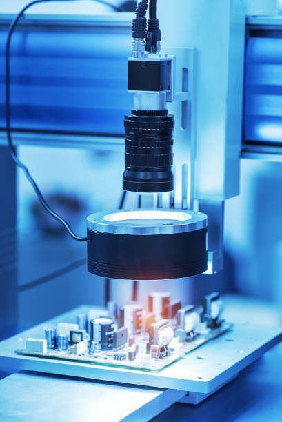 istock smart robot in manufacturing industry for industry 4.0 and technology concept. Robotic vision sensor camera system. 1404119039