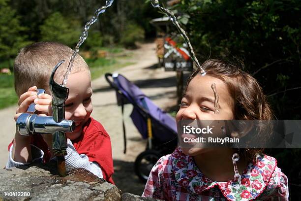 Sweet Laughter Stock Photo - Download Image Now - Drinking Water, Child, Drinking Fountain