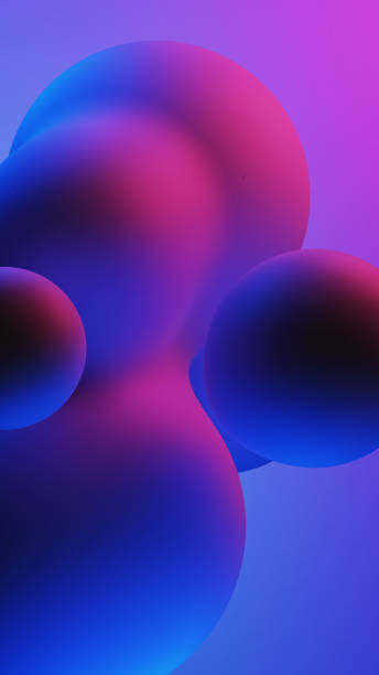 abstract gradient fluid shape background.mobile screen UI design 3d illustration stock photo