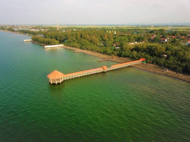 istock Aerial view of the beach panoramic pier 1404131315