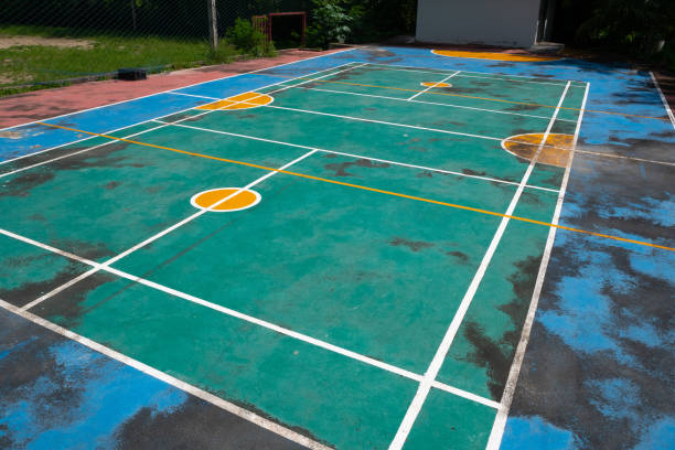 istock Colorful children's playground by the schoolyard 1404135652