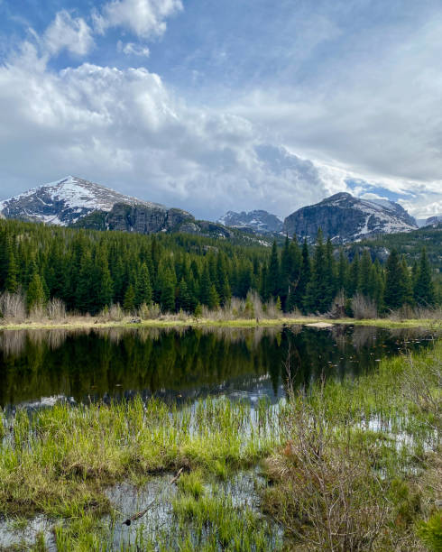 Beautiful Mountain Landscape in Rocky Mountain National Park, Colorado stock photo