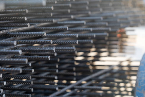 The rebar is bonded with steel wire for use as a construction infrastructure. Which part of the rebar has rusted due to chemical reactions.