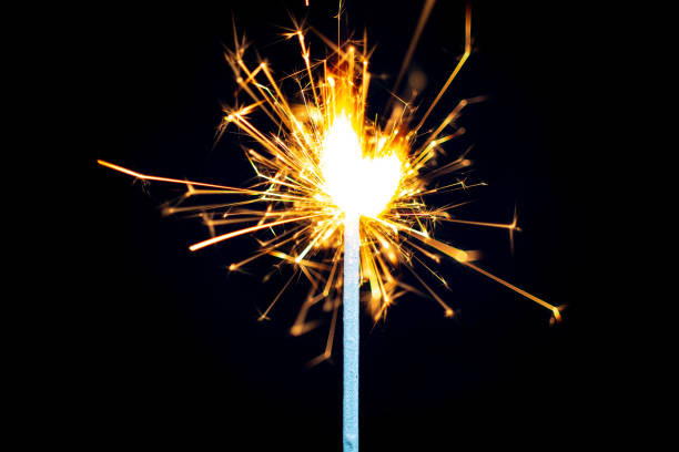 istock Close-Up Sparkler On Black Background 1404148073