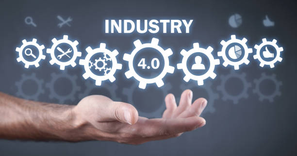 istock Male hand showing Industry 4.0. 1404149209