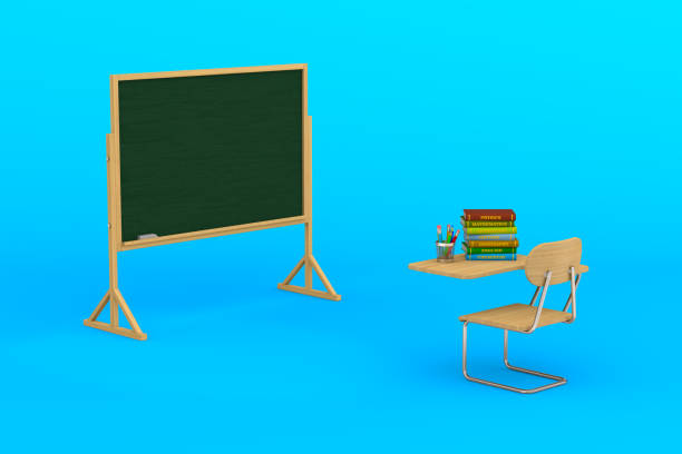 istock classroom on blue background. Isolated 3D illustration 1404150735
