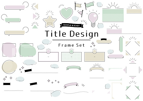 Simple Easy Title Designframe Set Stock Illustration - Download Image ...