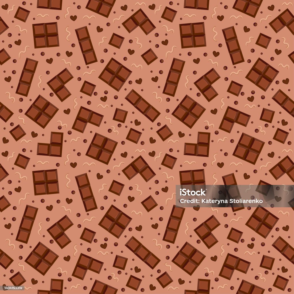 Chockolate Pattern Chocolate Pattern Stock Illustration - Download Image Now - Chocolate ...