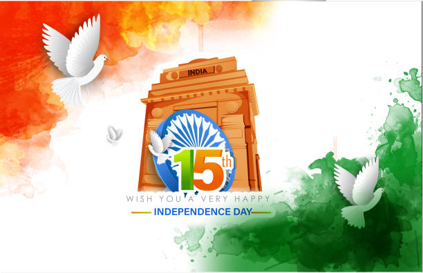 ilustrações de stock, clip art, desenhos animados e ícones de 5th august, india independence day, indian flag, - taj mahal india gate palace