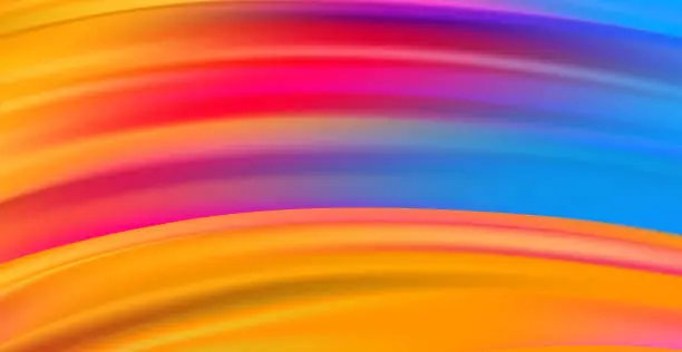 Vector illustration of Panoramic background rainbow abstract web template - Vector