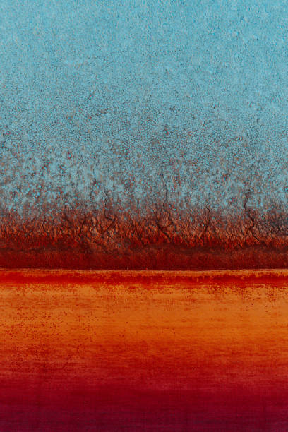 Aerial Art Abstract aerial image of tidal flats and red earth kimberley plain photos stock pictures, royalty-free photos & images