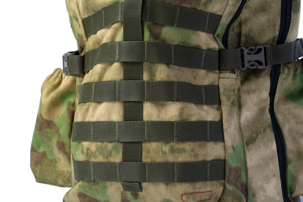 istock Close up still life of a green army tactical backpack 1404171292