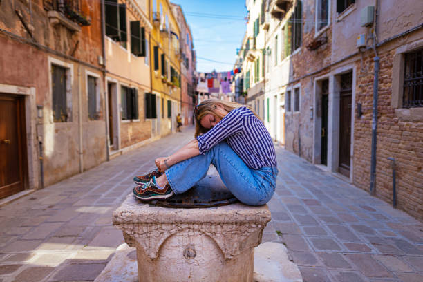 istock Tired tourist in Venice streets 1404175405