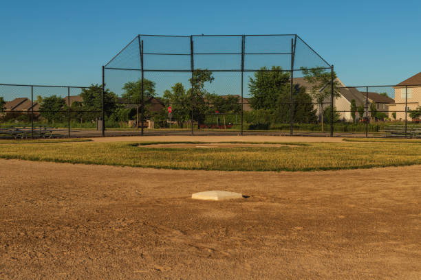 istock sunrise on a baseball diamond all ready for the days games 1404176877