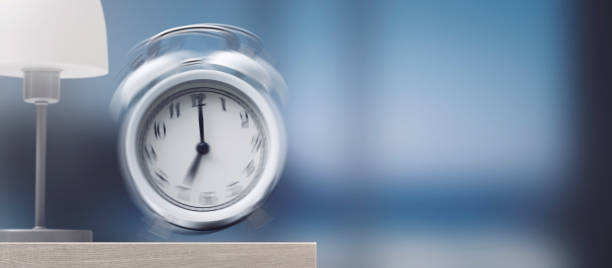 istock Vintage twin bell alarm clock ringing 1404181042