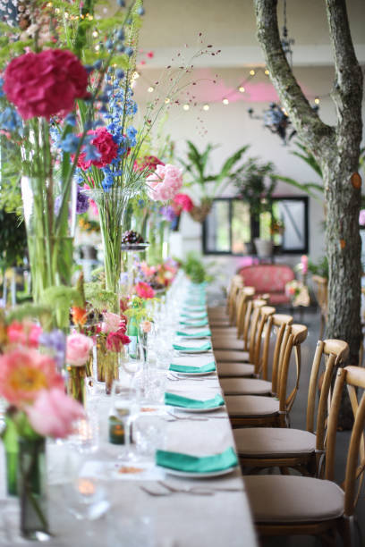 istock Fairytale wedding table setting with a lot of flowers 1404183862