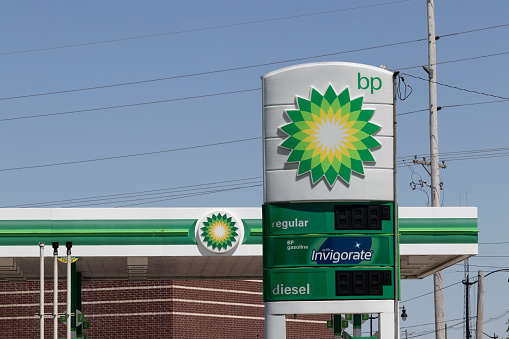 Lebanon - Circa June 2022: BP Retail Gas Station. BP and British Petroleum is a global British oil and gas company headquartered in London.