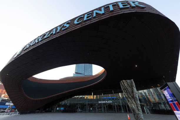 미국 뉴욕 브루클린의 바클레이 센터 - barclays center 뉴스 사진 이미지