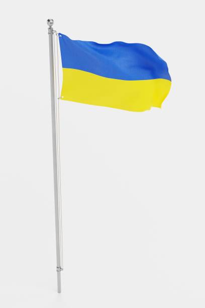 istock Realistic 3D Render of Ukraine Flag 1404189027