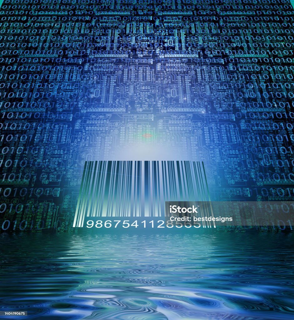 Binary Code And Barcode Stock Photo - Download Image Now - Bar Code ...