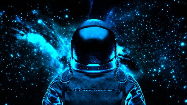 istock Astronaut in outer space. Cosmonaut in spacesuit. 1404193561