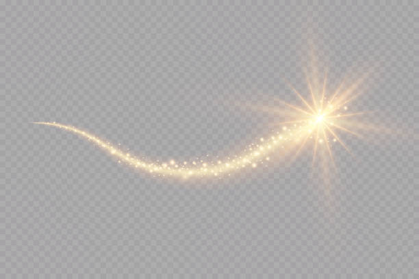 эффект свечения. векторная иллюстрация. рождественская пыль лопнула. комета. - meteor fireball asteroid comet stock illustrations