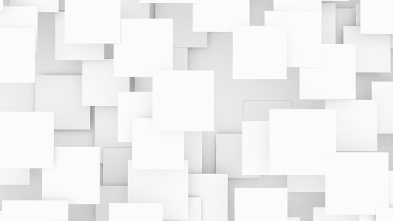 3D white rectangles overlapping abstract background