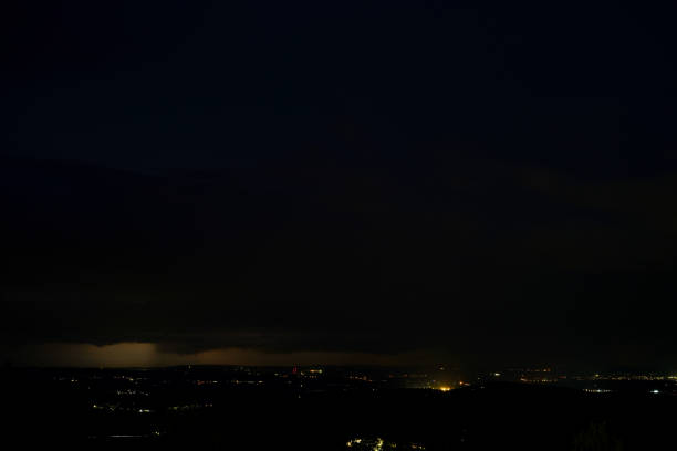 istock Thunderstorm in the Bavarian Forest with dark clouds 1404203798