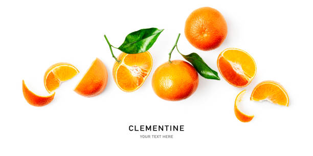 istock Clementine citrus fruits set and creative layout 1404209383