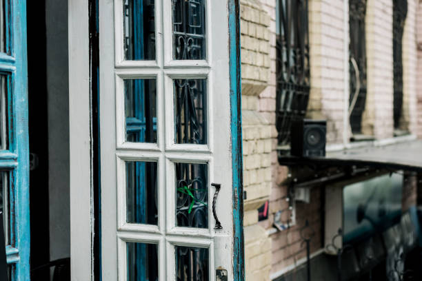 old wooden ancient door. vintage  architecture