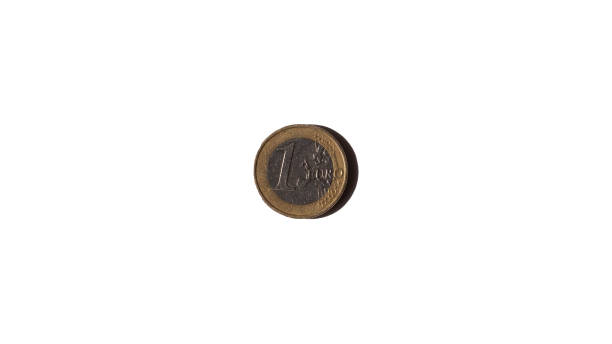 istock 1 euro coin on a white background 1404212645