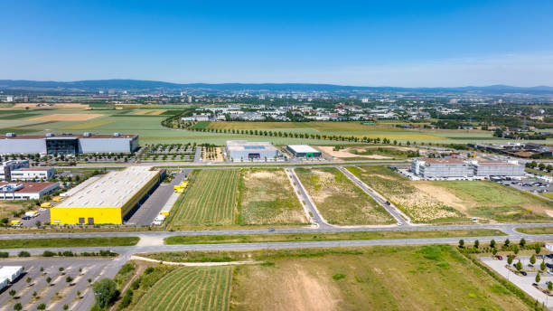 istock Large industrial buildings and office park. Developing area 1404220017