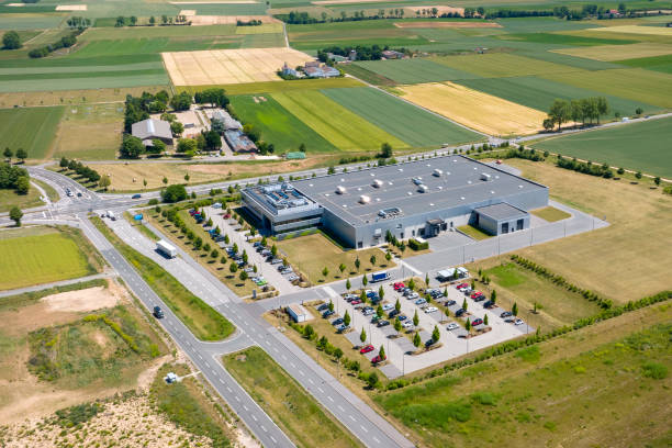 istock Large industrial buildings and office park. Developing area 1404220032