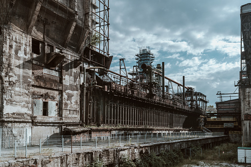Abandoned paper mill in Holyoke, Massachusetts, USA