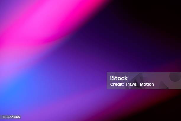 Abstract Defocused Lens Color Gradient On Black Background Stock Photo - Download Image Now