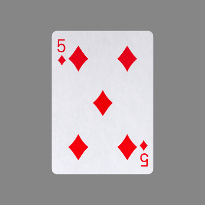 Ace of hearts playing card, isolated on white with clipping path.