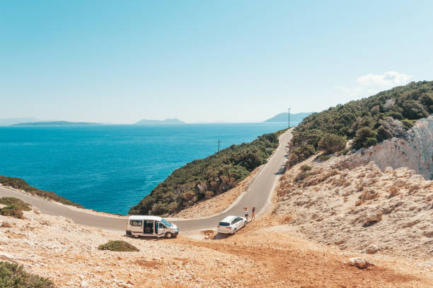 istock Road and coast line at Kalamitsi Beach, Lefkada - Greece 1404223706