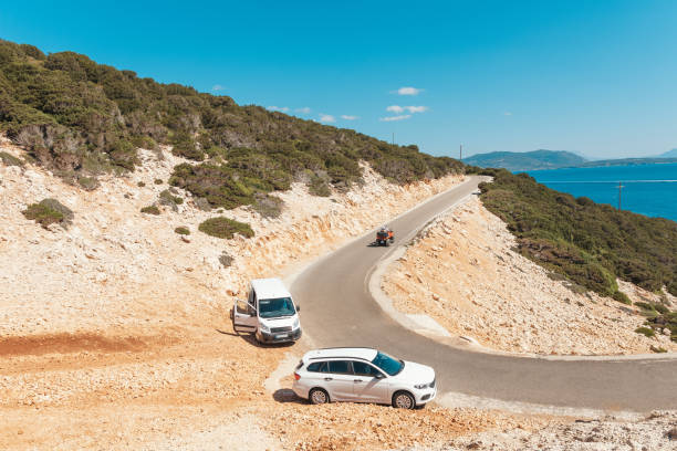 istock Road and coast line at Kalamitsi Beach, Lefkada - Greece 1404223708