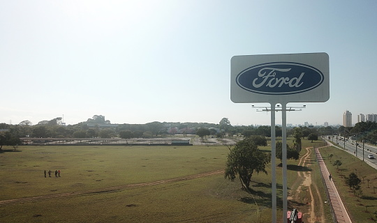 Taubate, SP, Brazil, 06/21/2022, Ford plant in Taubate, closed in 2022, view from a drone.