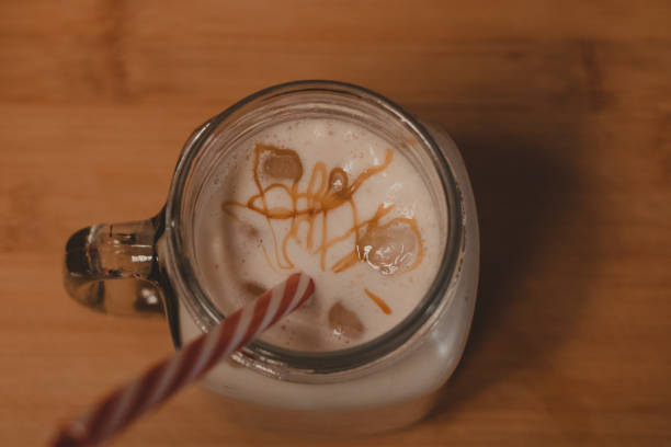 istock minimalist top view iced caramel coffee latte 1404225451