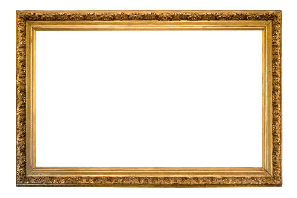 istock blank ornamental gold picture frame cut out 1404229525